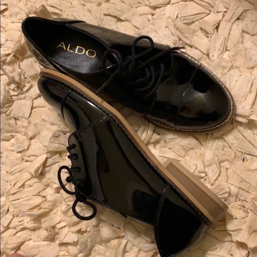Aldo leather lace up work once!